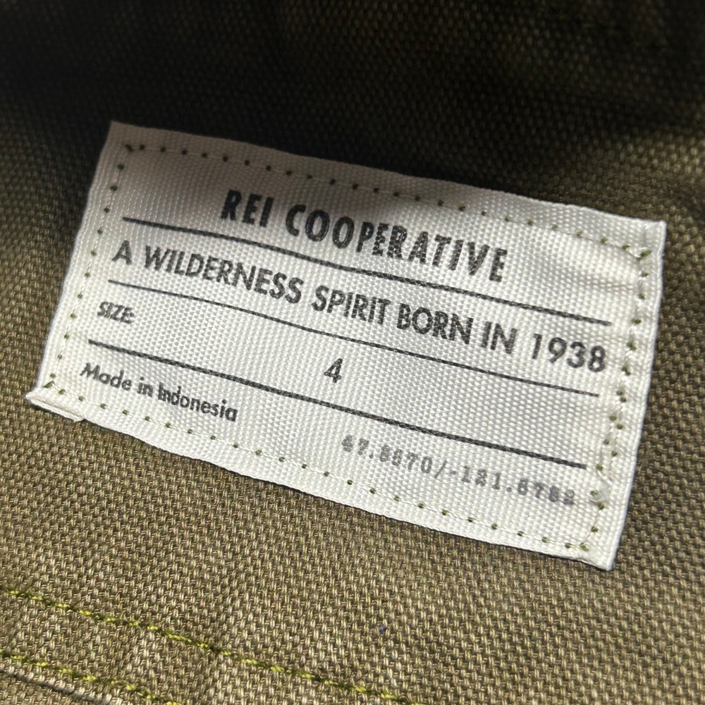 REI Cooperative Overalls Olive Green Womens Size 4 Double Knee Workwear Paint - Picture 4 of 8